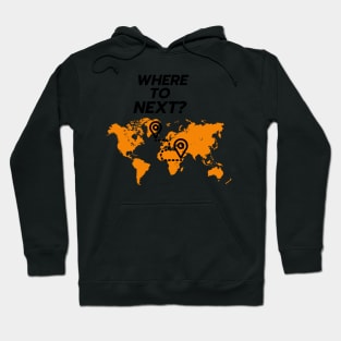 World map-  where to next Hoodie